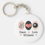 Billards Keychain d'amour de paix Porte-clef