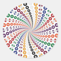 Billards/spirale boules de piscine : autocollants