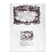 Billet d'entrée pour la boule à Versailles Impressions Sur Toile