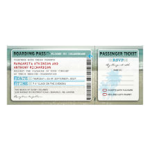billet-invitations de mariage de carte d'embarquem