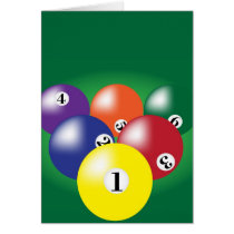 Billiard Background Greeting Cards
