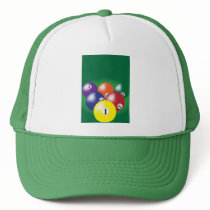 Billiard Background Mesh Hat
