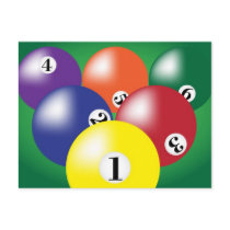 Billiard Background Post Card