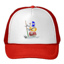 Billiard Ball Snowman Christmas Mesh Hats