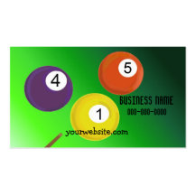 Billiard Balls Business Card