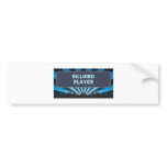 Billiard Player Marquee Bumper Stickers