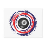 Billiard Red Blue And White