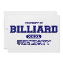 Billiard University Invitations