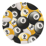 BILLIARDS 8 & 9 BALLS COLLAGE STICKER