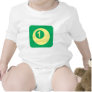 Billiards Ball Number One Logo Baby Bodysuits
