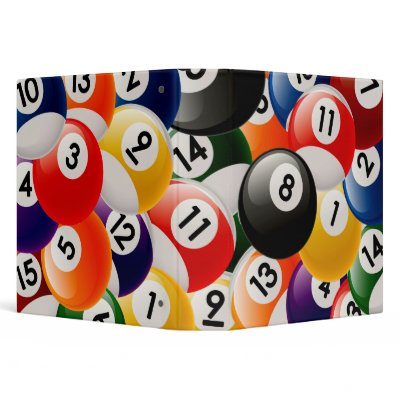 BILLIARDS BALLS COLLAGE BINDER by dgpaulart