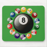 BILLIARDS BALLS MOUSE PAD