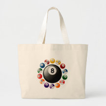 BILLIARDS BALLS TOTE BAGS