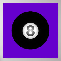 Billiards Eight Ball by SRF Print
