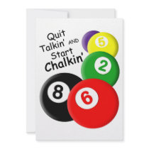 Billiards Party Invites