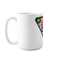 Billiards / Pool Balls Racked: Coffee Mug