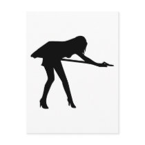 Billiards - Sexy Woman Postcards