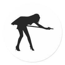 Billiards - Sexy Woman Sticker
