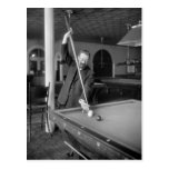 Billiards Trick Shot, early 1900s Postcard
