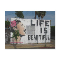 Billie Holiday Street Art Postcard