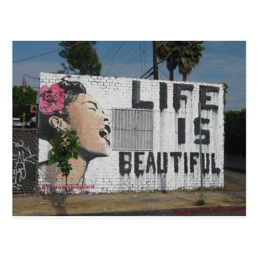 Billie Holiday Street Art Postcard