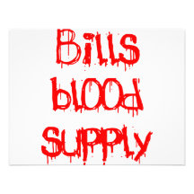 Bills Blood Supply Personalized Invitations