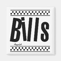 Bills checked magnet