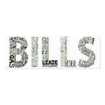 Bills Doodle Collage Business Card Template