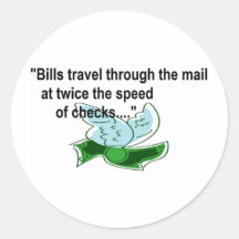 Bills Travel fast by mail Sticker