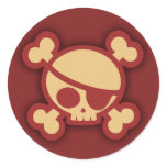 Billy Roger -Red Round Sticker