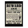 Billy the Kid Wanted Poster Card