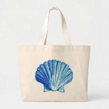 Bimini Blue Sea Shell Tote Bags