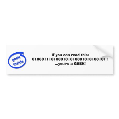 Binary bumper sticker by ecanus_fallen_angel
