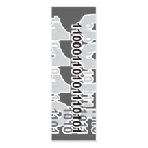 binary code bookmark business card