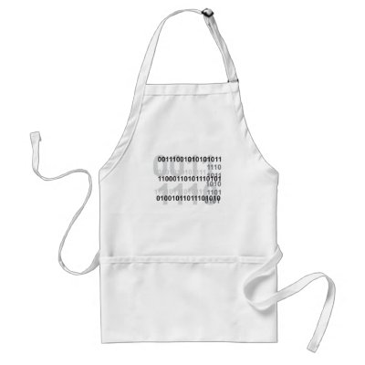 binary code design aprons by geekme