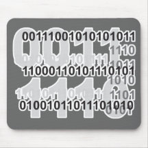 binary code design mousepads