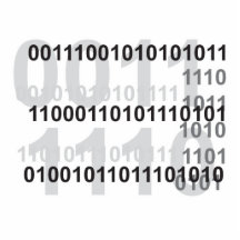 binary code design photo cut outs