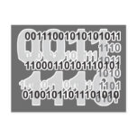 binary code design postcards