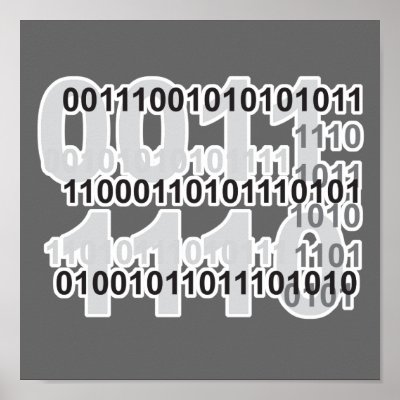 binary code design posters by geekme