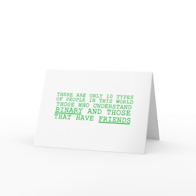 Binary vs. Friends Greeting Cards by thefunkhouse