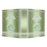 Binder 2 Baby Shower Mint Umbrella Pearl White