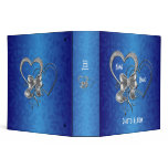 Binder Blue Silver Hearts Photo Album
