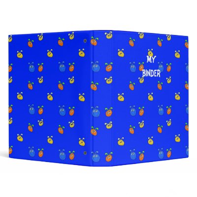 Binder Funny Faces Blue by Shan_Darling_Gifts