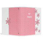Binder Girls Pink Spot Flowers