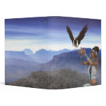 Binder Native American woman with eagle flying