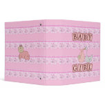 Binder Photo Album Baby Girl Pink Bunny Rabbits