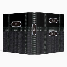 Binder Photo Album Black Leather Metal