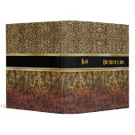 Binder Photo Album Gold Old Paper Leopard Look