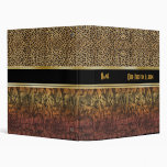 Binder Photo Album Gold Old Paper Leopard Look