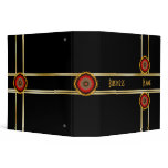 Binder Red Motif Black Photos Business Office